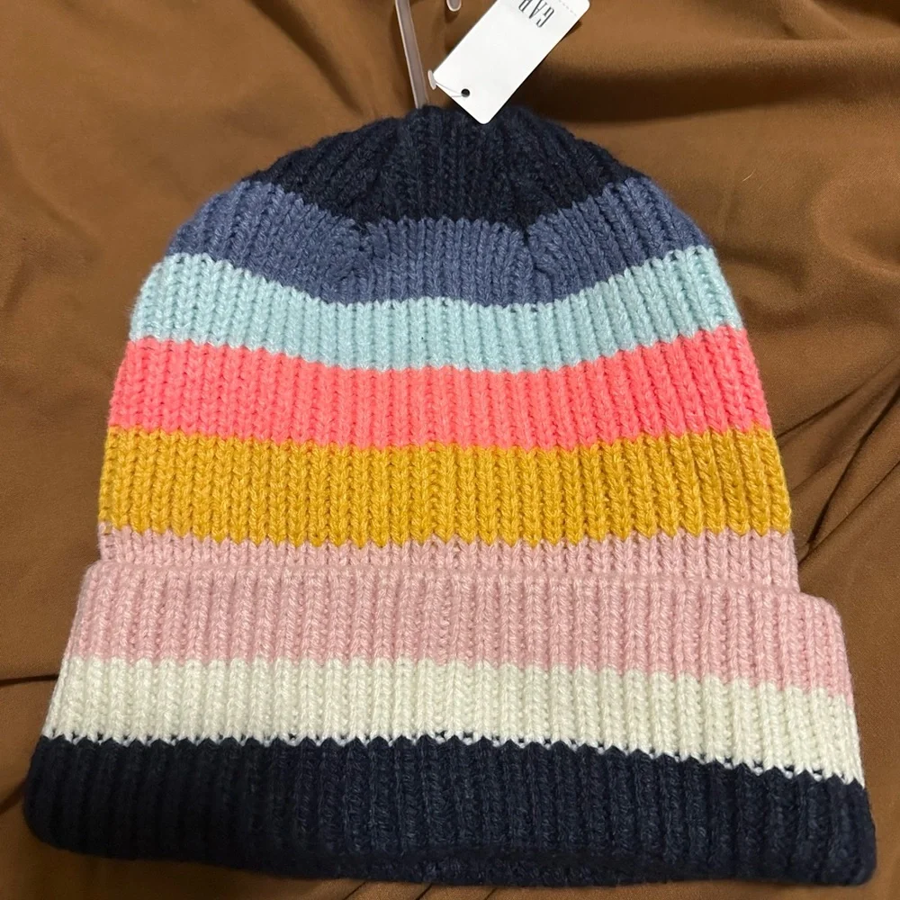 Striped Knit Beanie - Multicolor
